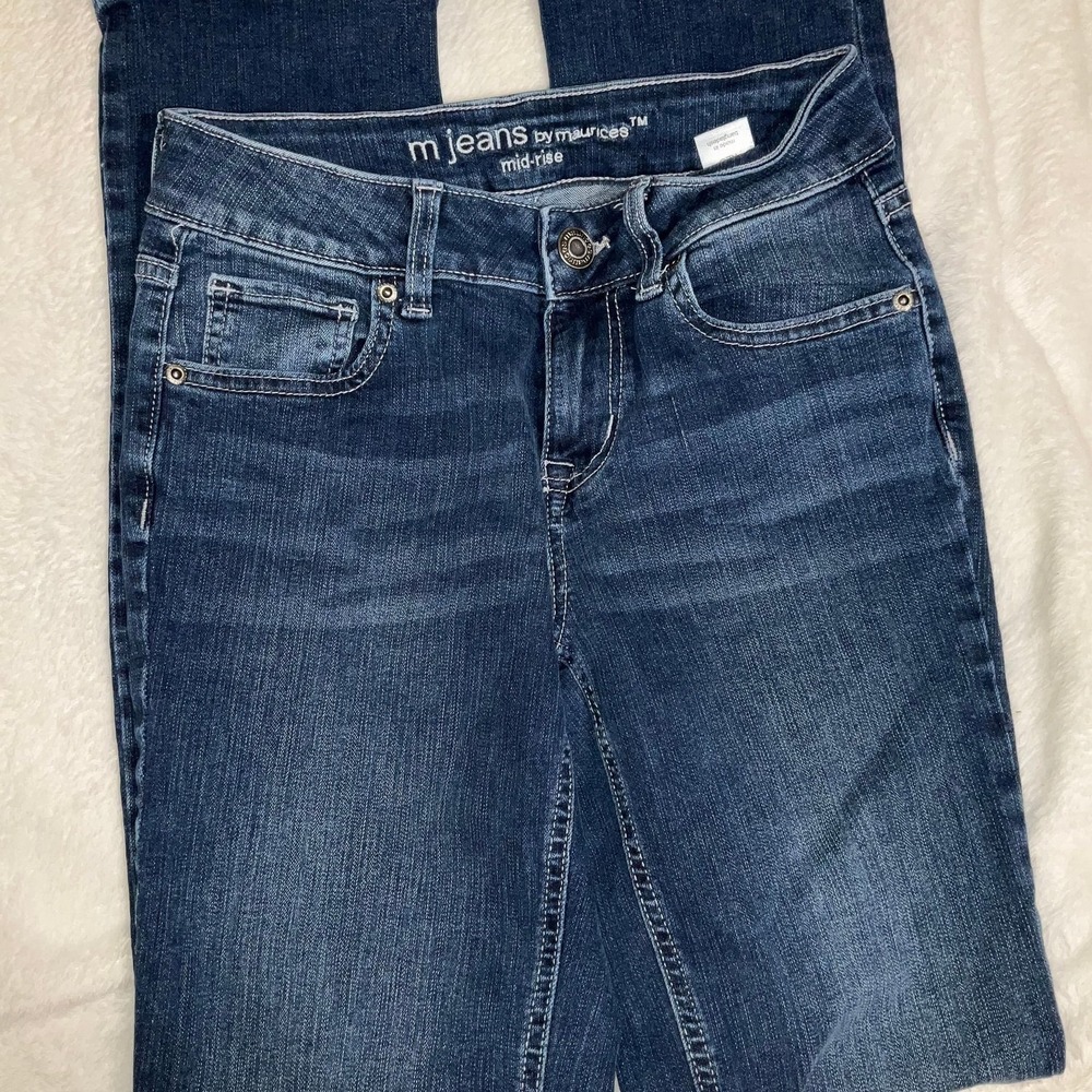 M Jeans by Maurices Mid-Rise Medium Wash Straight Leg Jeans Size 0 reg - Picture 5 of 8